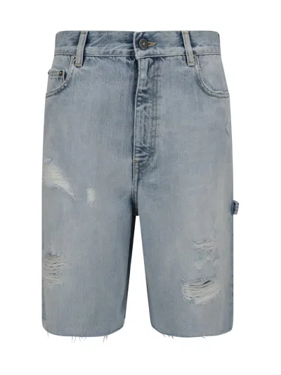 Golden Goose Denim Shorts In Blue
