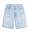 Golden Goose Denim Shorts With Belt Loops In Light Blue