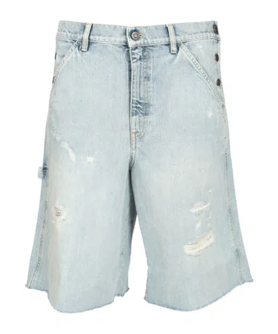 GOLDEN GOOSE GOLDEN GOOSE DELUXE BRAND DISTRESSED DENIM BERMUDA SHORTS
