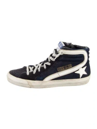 Pre-owned Golden Goose Denim Sneakers In Blue