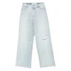 Golden Goose Wide Leg Boyfriend Jeans With Distressed Details