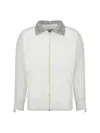Golden Goose Denise Star Zip-front Crystal Collared Jacket In Papiro White
