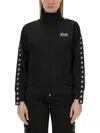 Golden Goose Deluxe Brand High-collar Sweatshirt With Star Detailing And Zipper In Black