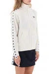 Golden Goose Zipped Sweatshirt With Grosgrain Strip And Stars Clothing In White