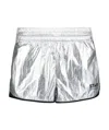 Golden Goose "diana" Metallic Finish Shorts In White