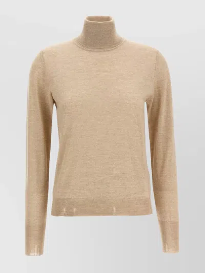 Golden Goose 'dilara' Ribbed Turtleneck Sweater With Long Sleeves