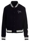 Golden Goose Embroidered-logo Bomber Jacket In Black