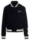 Golden Goose Embroidered-logo Bomber Jacket In Black