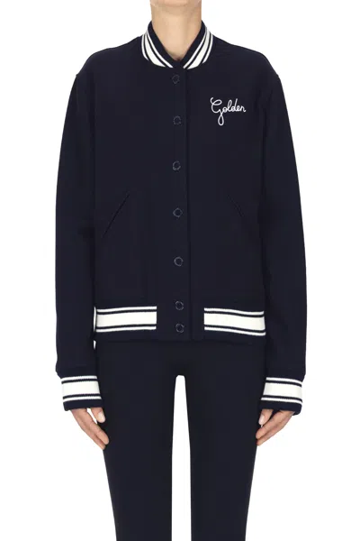 Golden Goose Dirce Bomber Jacket In Blue