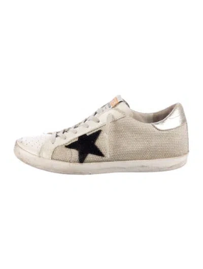 Pre-owned Golden Goose Distressed Accents Sneakers In White