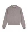 Golden Goose Distressed Cotton-blend Jumper In Gray