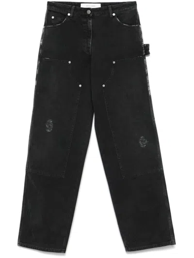 GOLDEN GOOSE GOLDEN GOOSE DISTRESSED COTTON JEANS WITH FRONT PATCHES CLOTHING