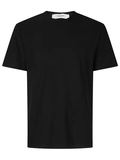 Golden Goose Distressed Cotton Jersey Tshirt In Black