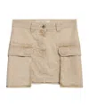 Golden Goose Worker Cotton Asymmetrical Mini Skirt In Nude