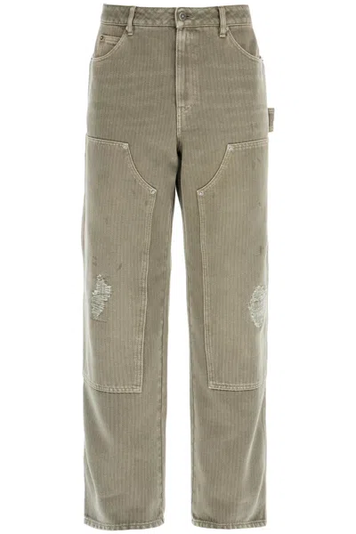 Golden Goose Distressed Effect Pants In Gray