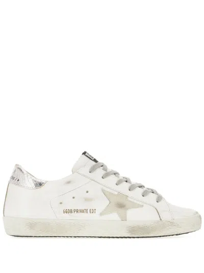 Golden Goose Distressed-effect Sneakers In White