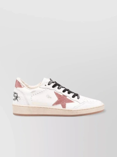 Golden Goose Distressed Finish Panelled Leather Sneakers In White