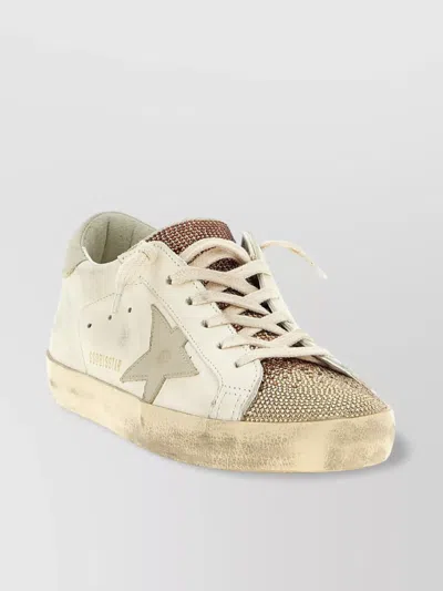 Golden Goose 'distressed Glitter Star Detail Sneakers' In Multi