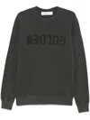 Golden Goose Golden M S Regular Sweatshirt Distressed Cotton Jersey With Logo Clothing In Gray