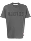 Golden Goose Distressed Grey Cotton T-shirt In Gray