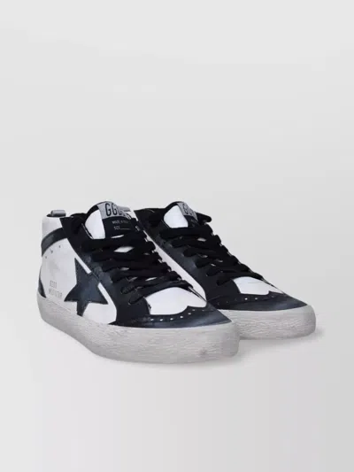 Golden Goose Distressed Leather High-top Sneakers With Star Detail In Multi
