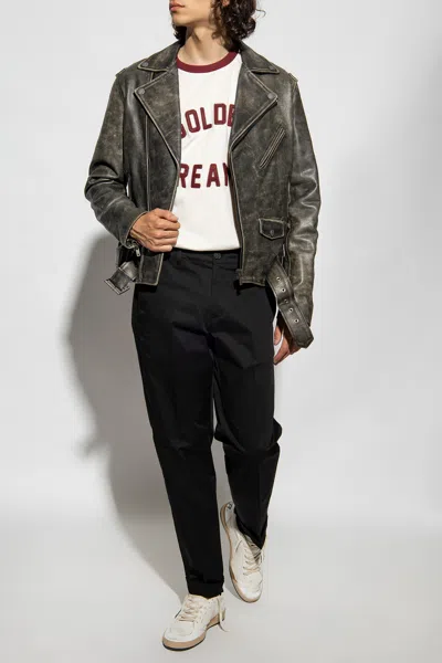 GOLDEN GOOSE GOLDEN GOOSE DISTRESSED LEATHER JACKET