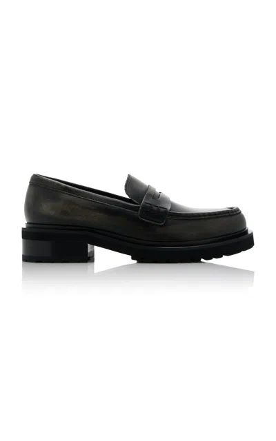 GOLDEN GOOSE DISTRESSED LEATHER LOAFERS