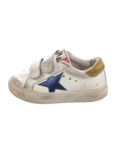 Pre-owned Golden Goose Babies' Distressed Leather Low Top Sneakers In White
