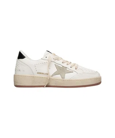 Golden Goose Distressed Leather Sneakers With Contrasting Heel Detail