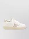 Golden Goose Distressed Leather Sneakers With Star Detail In Neutral