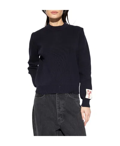 Golden Goose Distressed Long-sleeved Jumper In Black