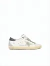 Golden Goose Distressed Low-top Sneakers With Grey Suede Star In Animal Print