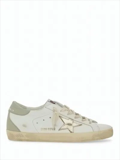 Golden Goose Distressed Low-top Sneakers With Signature Star Detail In White
