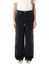 Golden Goose Marley Work Pant Cotton Destryed Garemnt In Black