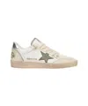 Golden Goose Deluxe Brand Distressed Nubuck Leather Sneakers With Metallic Accents