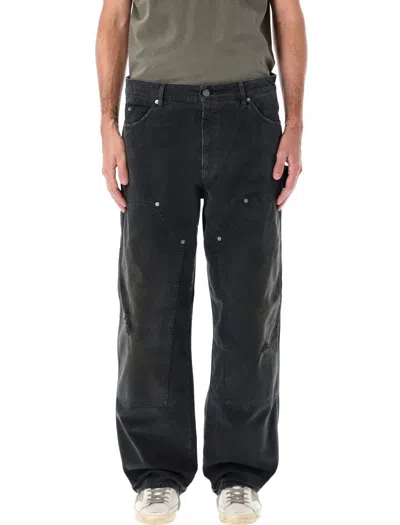 Golden Goose Distressed Painter Pant In Black