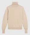 Golden Goose Distressed Roll-neck Virgin Wool Jumper In Neutral