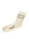 Golden Goose Socks High Rib Stripes Ripped In White