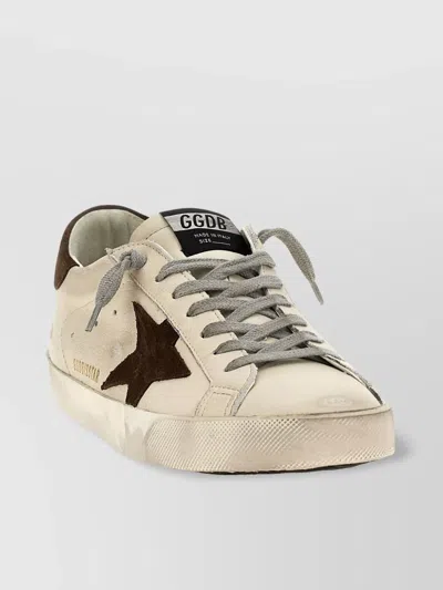 GOLDEN GOOSE 'DISTRESSED STAR EMBLEM RUBBER SOLE SNEAKERS'