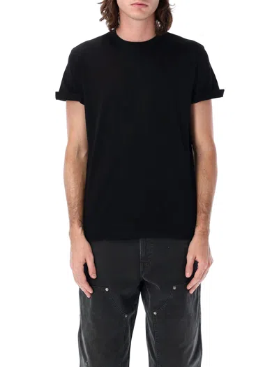 Golden Goose Distressed T-shirt In Black