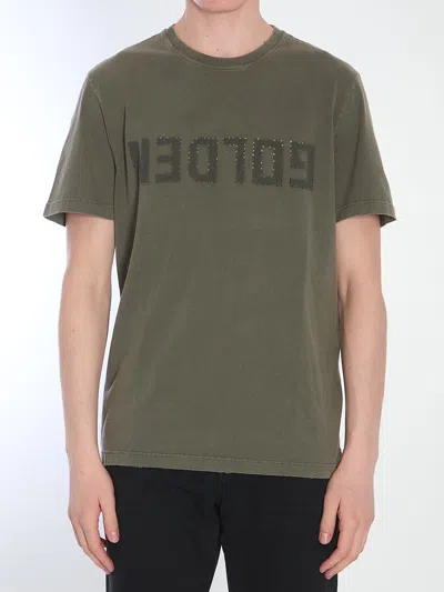 Golden Goose Distressed T-shirt In Green