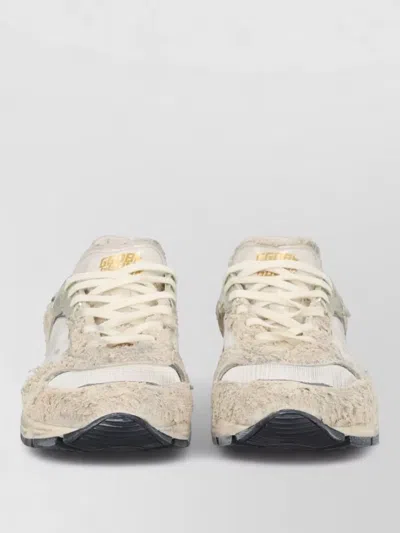 Golden Goose Distressed Texture Sneakers Rubber Sole Design In Neutral