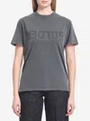 Golden Goose Crewneck Distressed T-shirt Double Stars In Gray