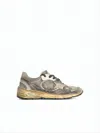 Golden Goose Distressed Vintage-inspired Low-top Sneakers With Chunky Sole In Gray
