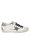 Golden Goose Women Super-star Sneakers With Glitter Star In White