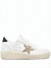 Golden Goose Ball Star 2 Sneakers With Gold Glitter Star And Black Glitter Heel Tab In Multi