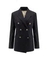 Golden Goose Double-breasted Shoulder Pads Blazer In Black
