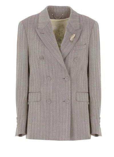 Golden Goose Diva Blazer In Brown