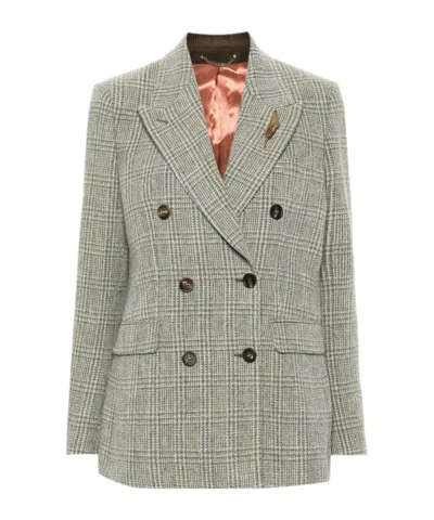 GOLDEN GOOSE WOMEN'S DOUBLE-BREASTED BLAZER IN SHETLAND WOOL