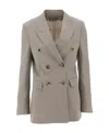 Golden Goose Diva Double-breasted Blazer In Gray